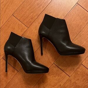 Jimmy Choo Black Leather Heeled Booties